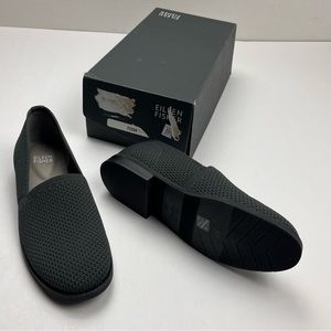 Eileen Fisher Demi Recycled Stretch Knit Loafer Women SZ 6.5 Grey Gray Shoes NEW